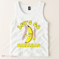 Funny Lets Go Bananas Cute Banana Tank Top thumb 2