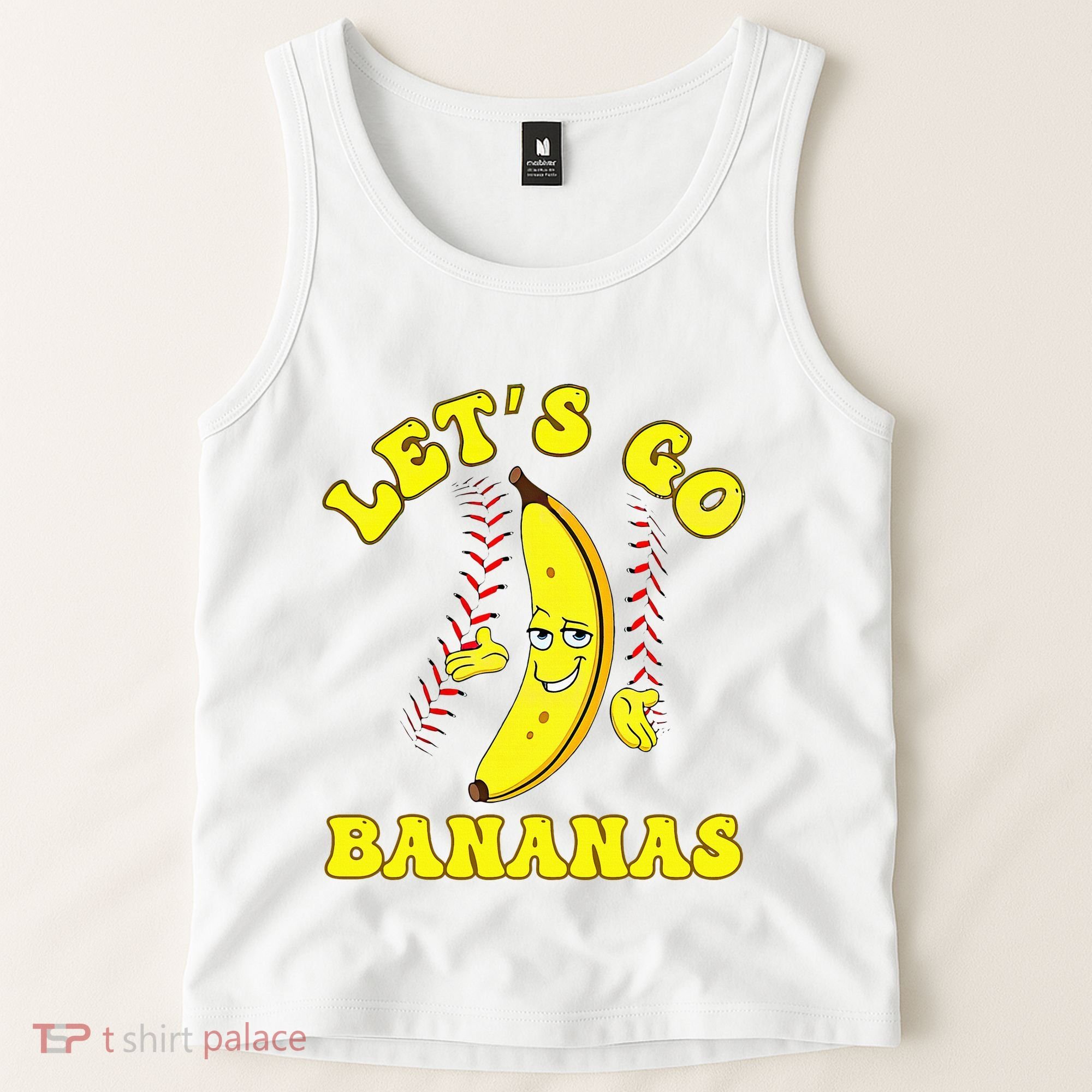 Funny Lets Go Bananas Cute Banana Tank Top