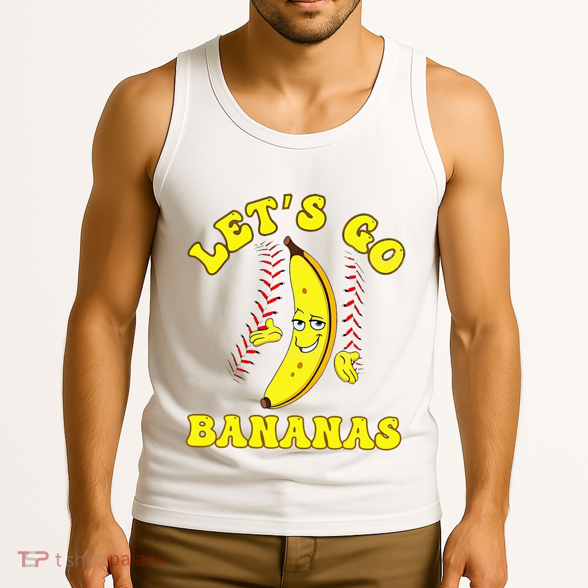Funny Lets Go Bananas Cute Banana Tank Top