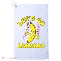 Funny Lets Go Bananas Cute Banana Golf Towel thumb 0