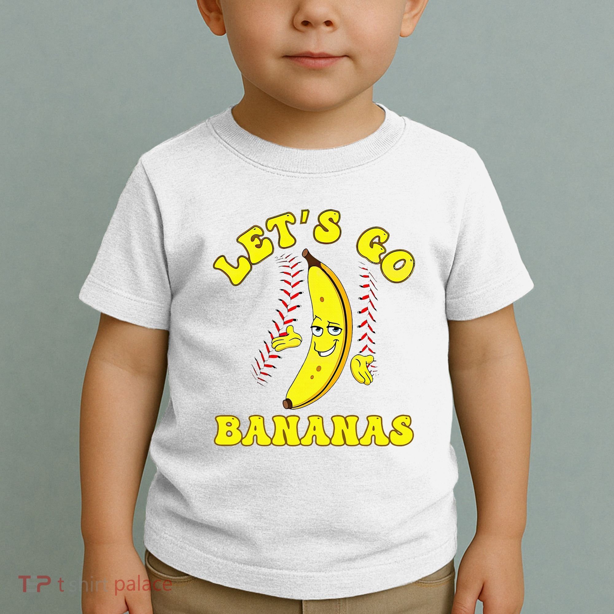 Funny Lets Go Bananas Cute Banana Toddler T-Shirt