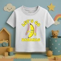 Funny Lets Go Bananas Cute Banana Toddler T-Shirt thumb 3