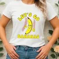 Funny Lets Go Bananas Cute Banana Women's T-Shirt thumb 2