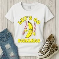 Funny Lets Go Bananas Cute Banana Women's T-Shirt thumb 3