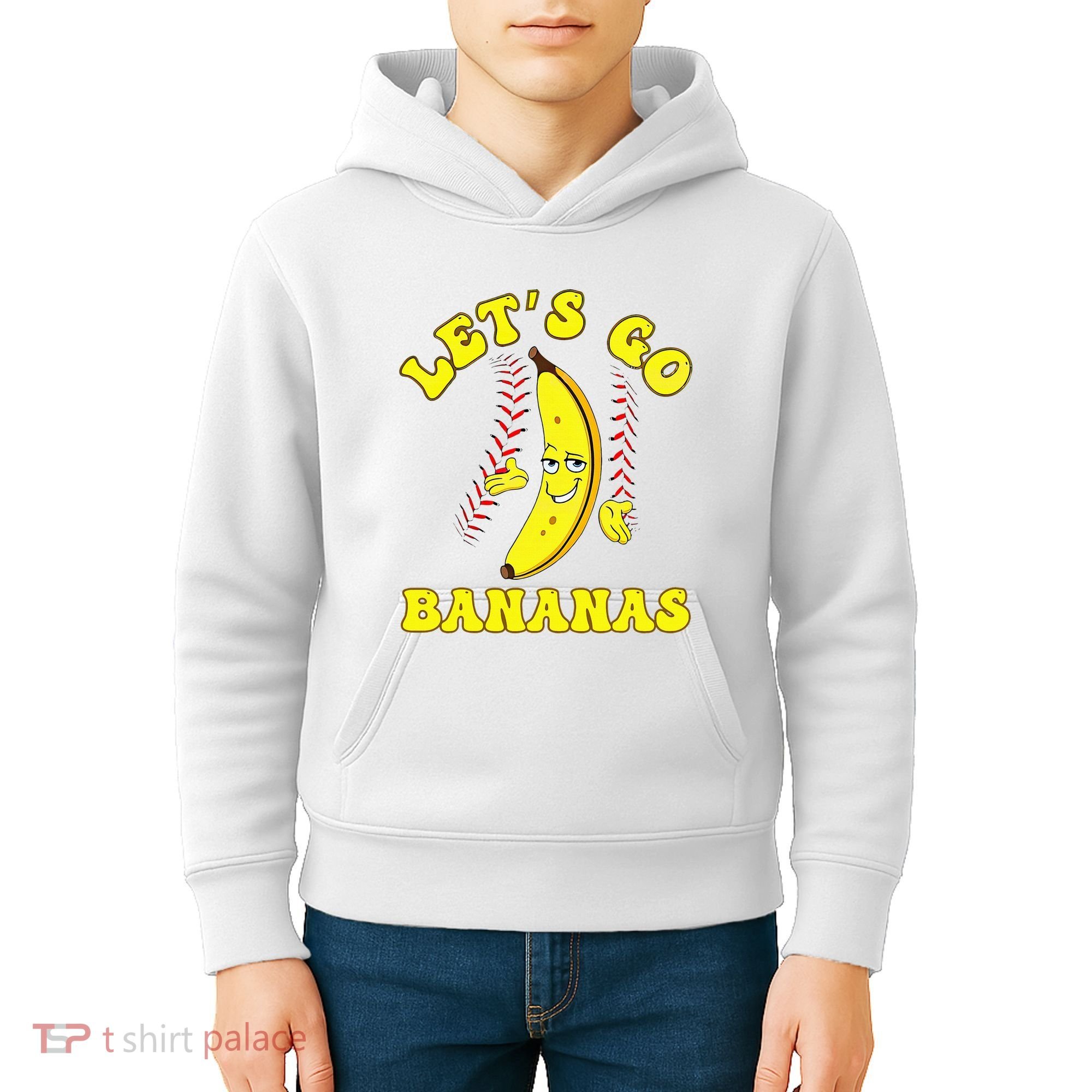 Funny Lets Go Bananas Cute Banana Kids Hoodie