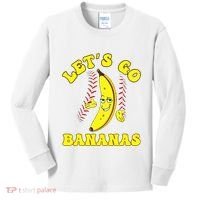 Funny Lets Go Bananas Cute Banana Kids Long Sleeve Shirt thumb 0
