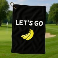 Funny LetS Go Bananas Sarcastic. Joke Golf Towel thumb 1