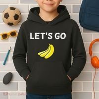 Funny LetS Go Bananas Sarcastic. Joke Kids Hoodie thumb 2