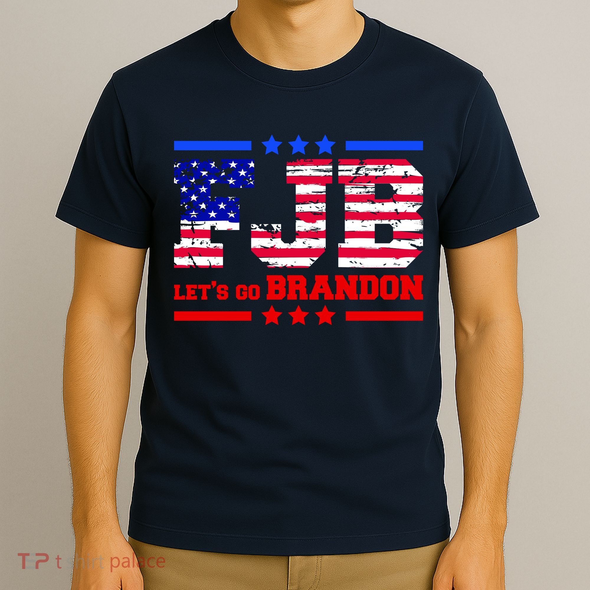 FBJ Lets Go Brandon USA Flag LGB United States T-Shirt