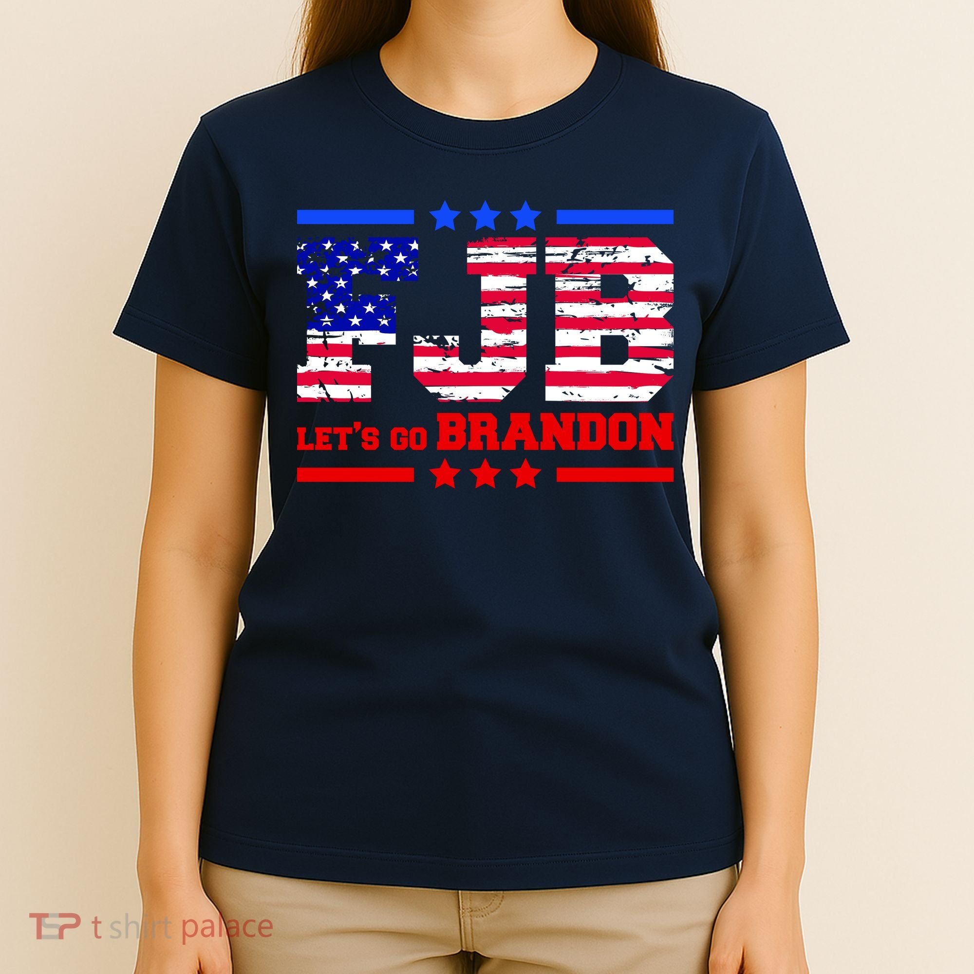 FBJ Lets Go Brandon USA Flag LGB United States T-Shirt