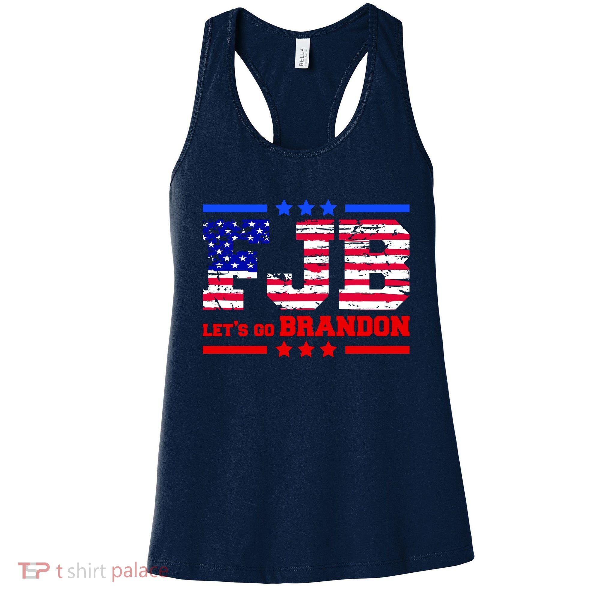 FBJ Lets Go Brandon USA Flag LGB United States Women's Tank Top