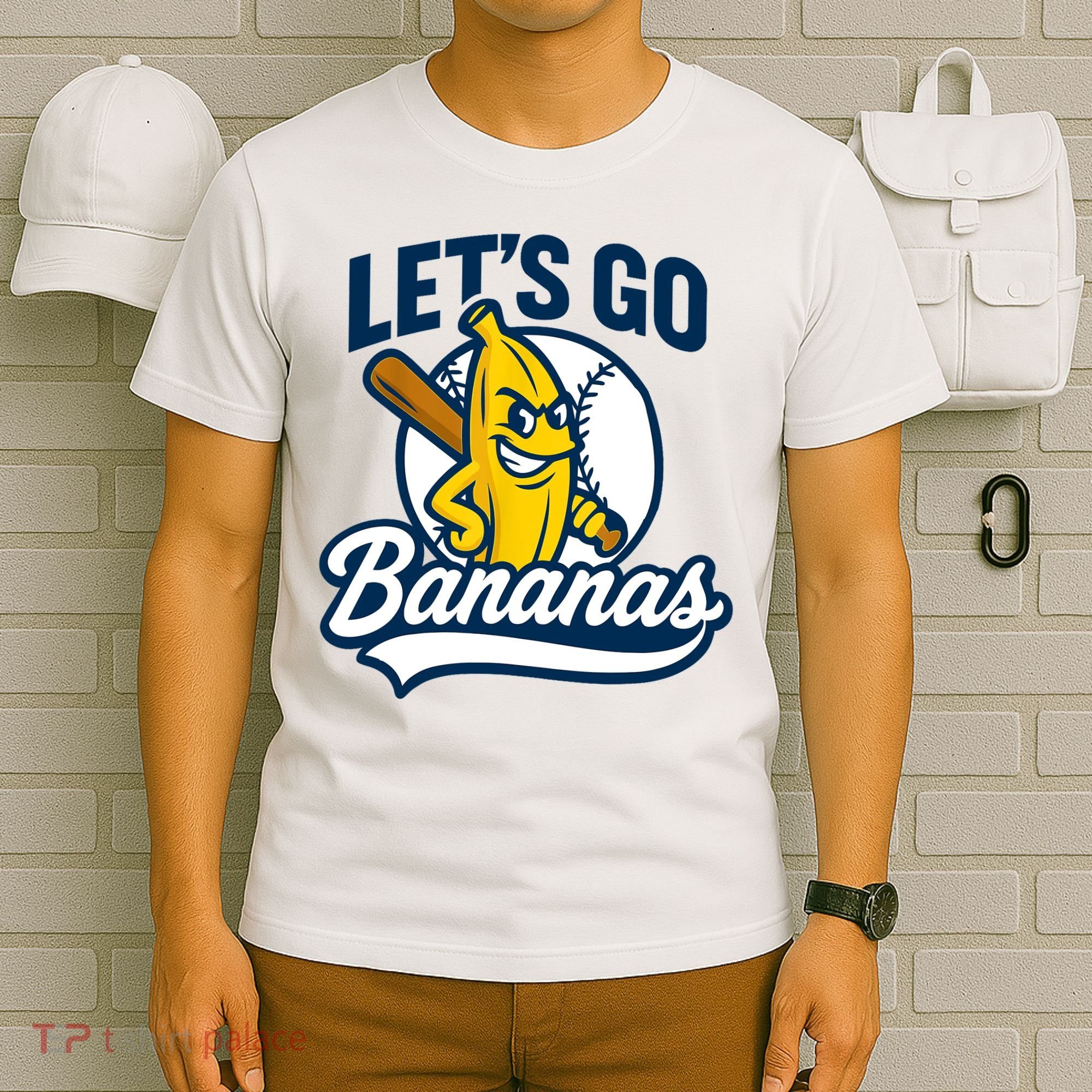Funny Lets Go Bananas Cute Banana Fruits Lover Banana Player  T-Shirt