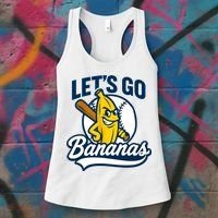 Funny Lets Go Bananas Cute Banana Fruits Lover Banana Player  Women's Tank Top thumb 3