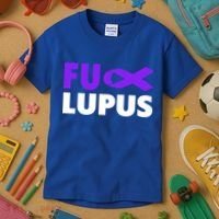 Fuck Lupus Gift Fu Lupus Awareness Meaningful Gift Kids T-Shirt thumb 3