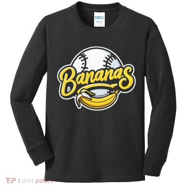 Funny LetS Go Bananas Kids Long Sleeve Shirt