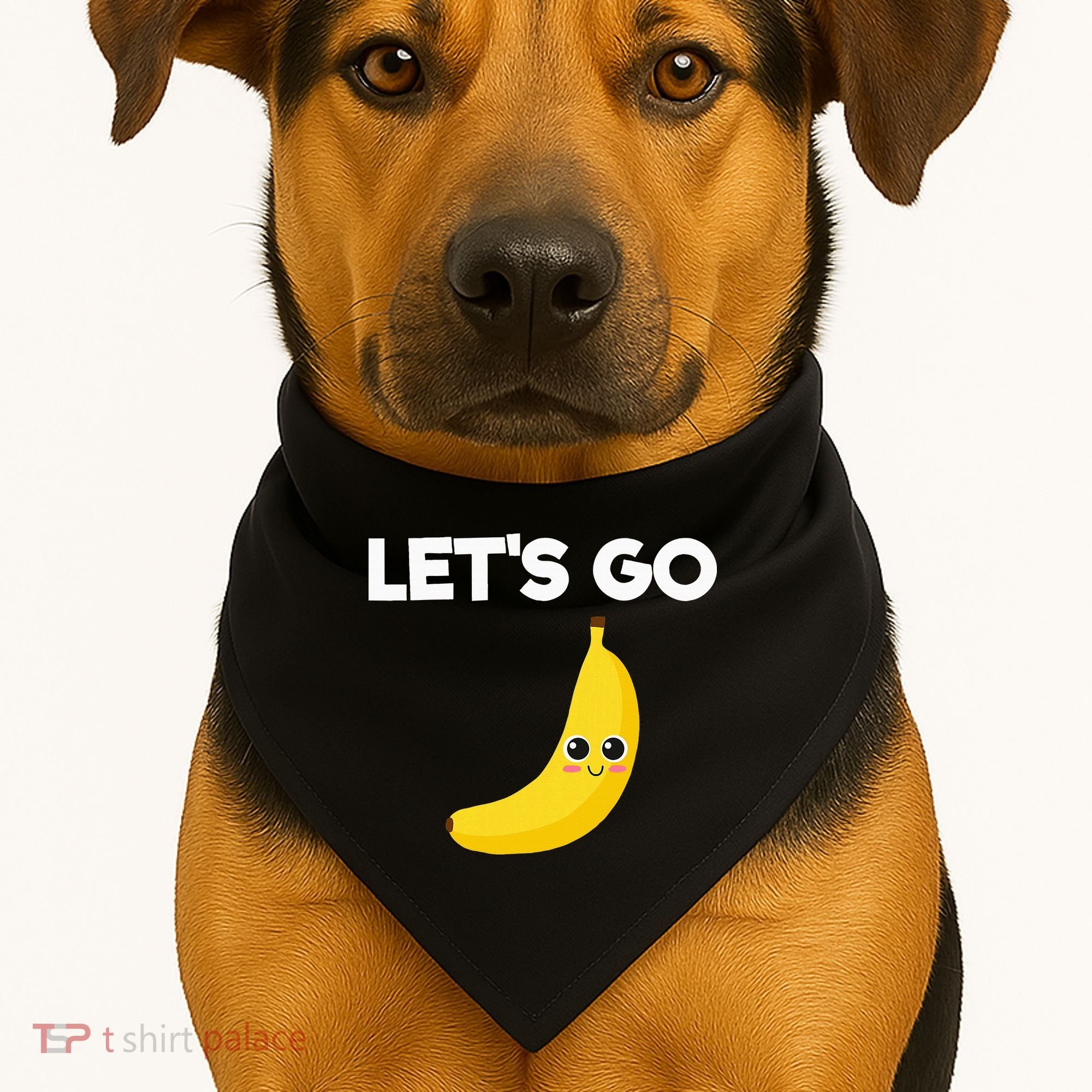 Funny LetS Go Bananas USA-Made Doggie Bandana