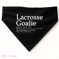 Funny Lacrosse Goalie Definition Quote Cool USA-Made Doggie Bandana thumb 0