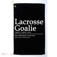 Funny Lacrosse Goalie Definition Quote Cool Golf Towel thumb 0
