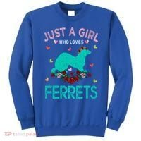 Ferret Lover Gift Just A Girl Who Loves Ferrets Cute Gift Sweatshirt thumb 0