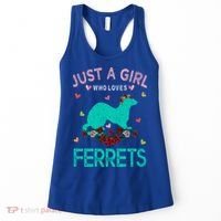 Ferret Lover Gift Just A Girl Who Loves Ferrets Cute Gift Women's Tank Top thumb 0