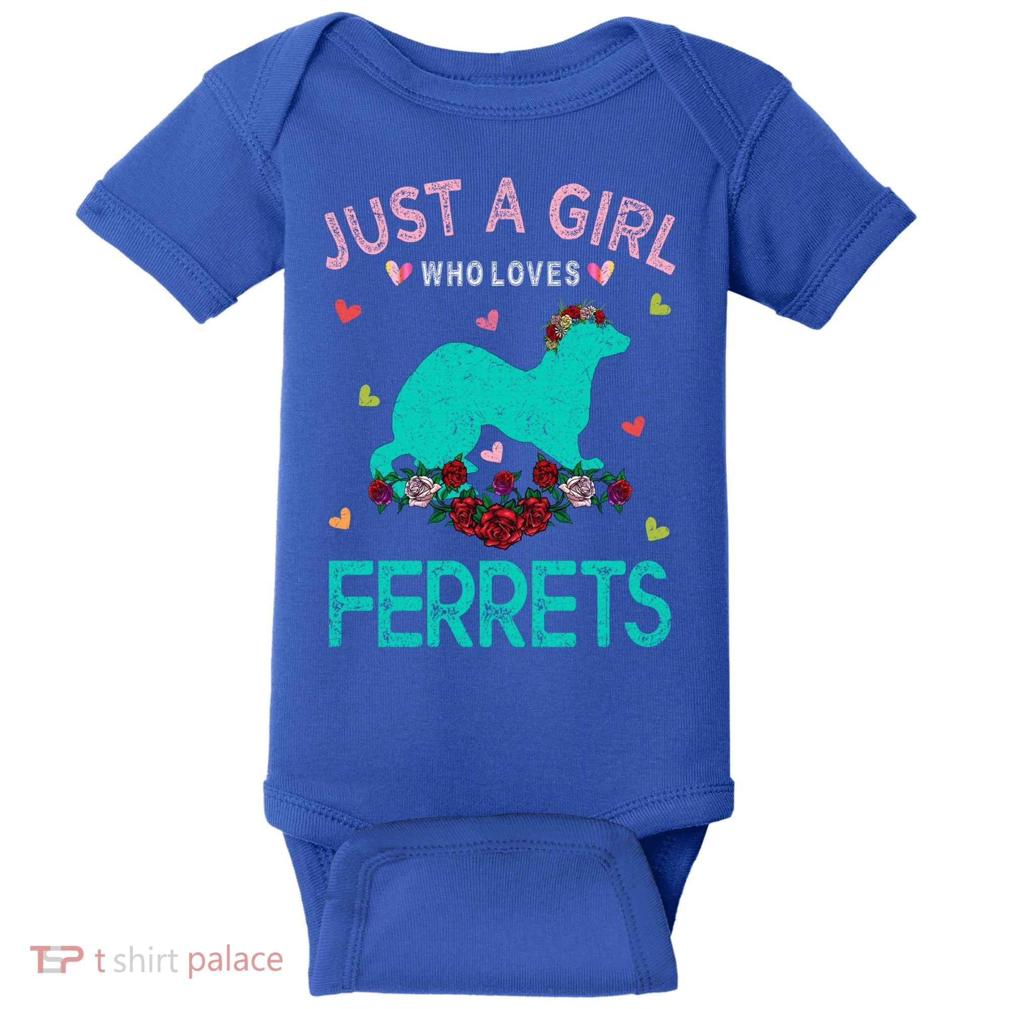 Ferret Lover Gift Just A Girl Who Loves Ferrets Cute Gift Baby Bodysuit