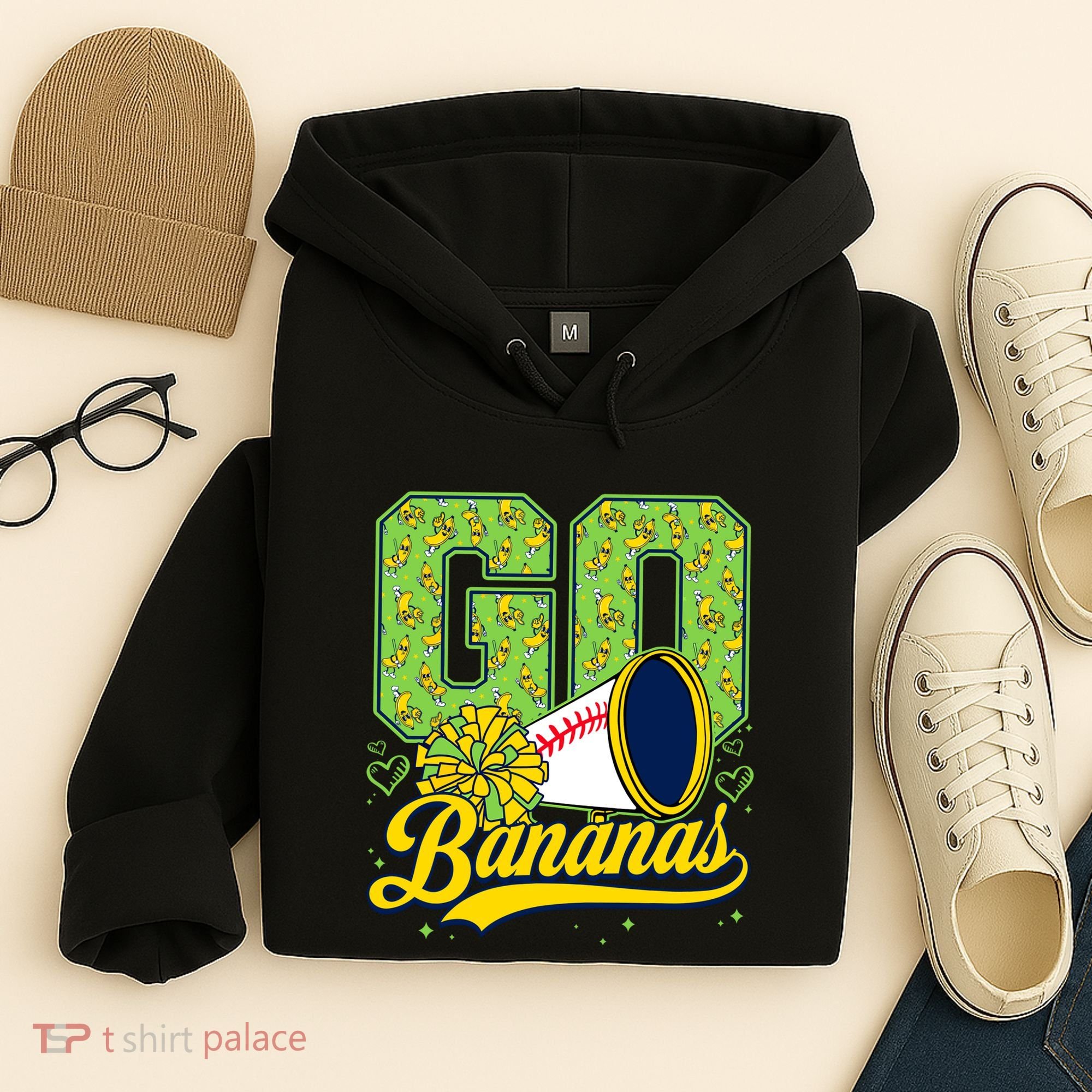 Funny LetS Go Bananas Graphic Hoodie