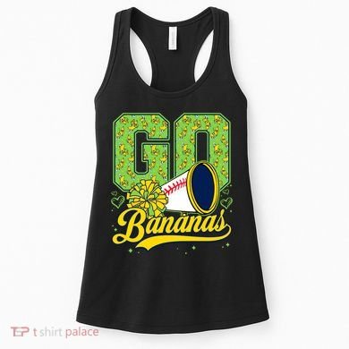 Funny LetS Go Bananas Graphic Women's Tank Top