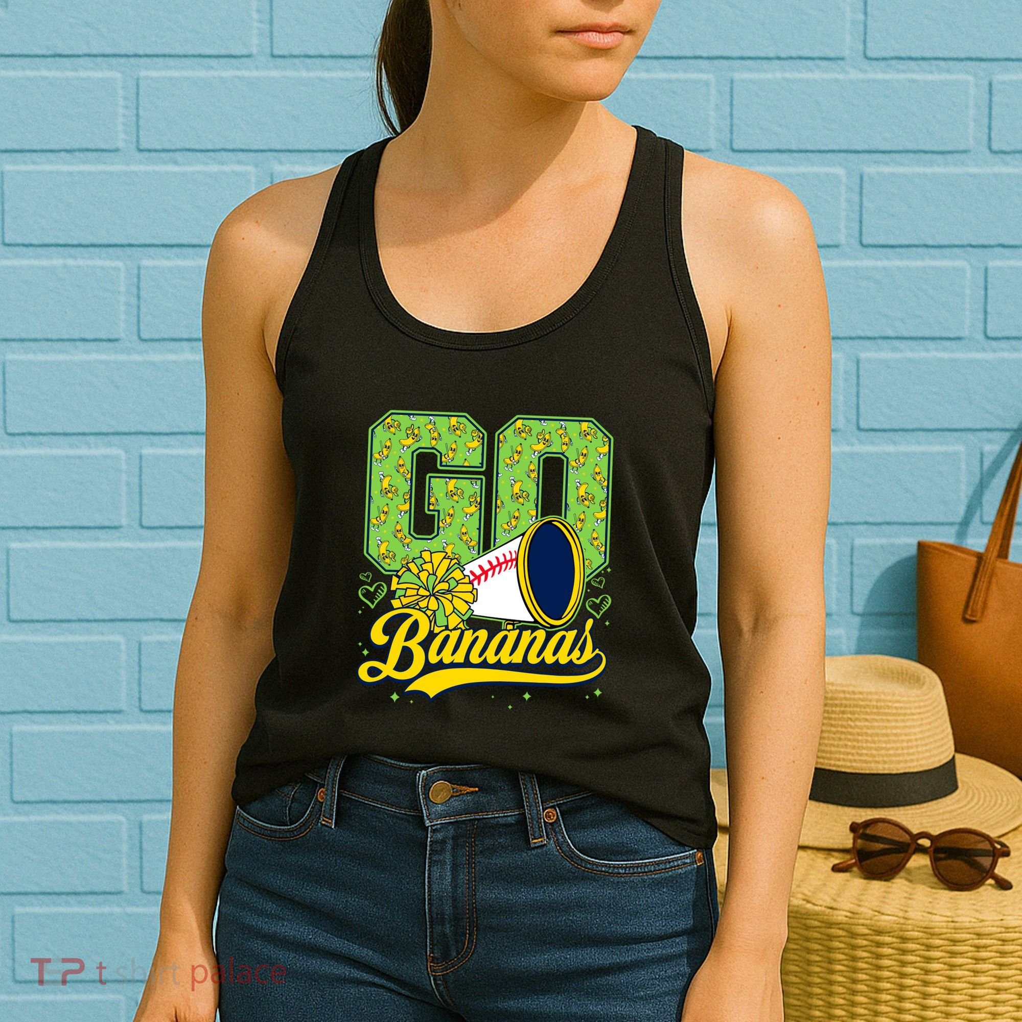Funny LetS Go Bananas Graphic Women's Tank Top