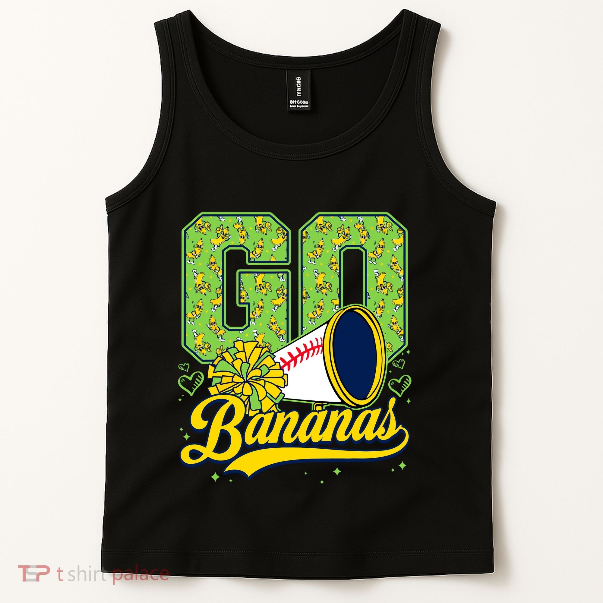 Funny LetS Go Bananas Graphic Tank Top