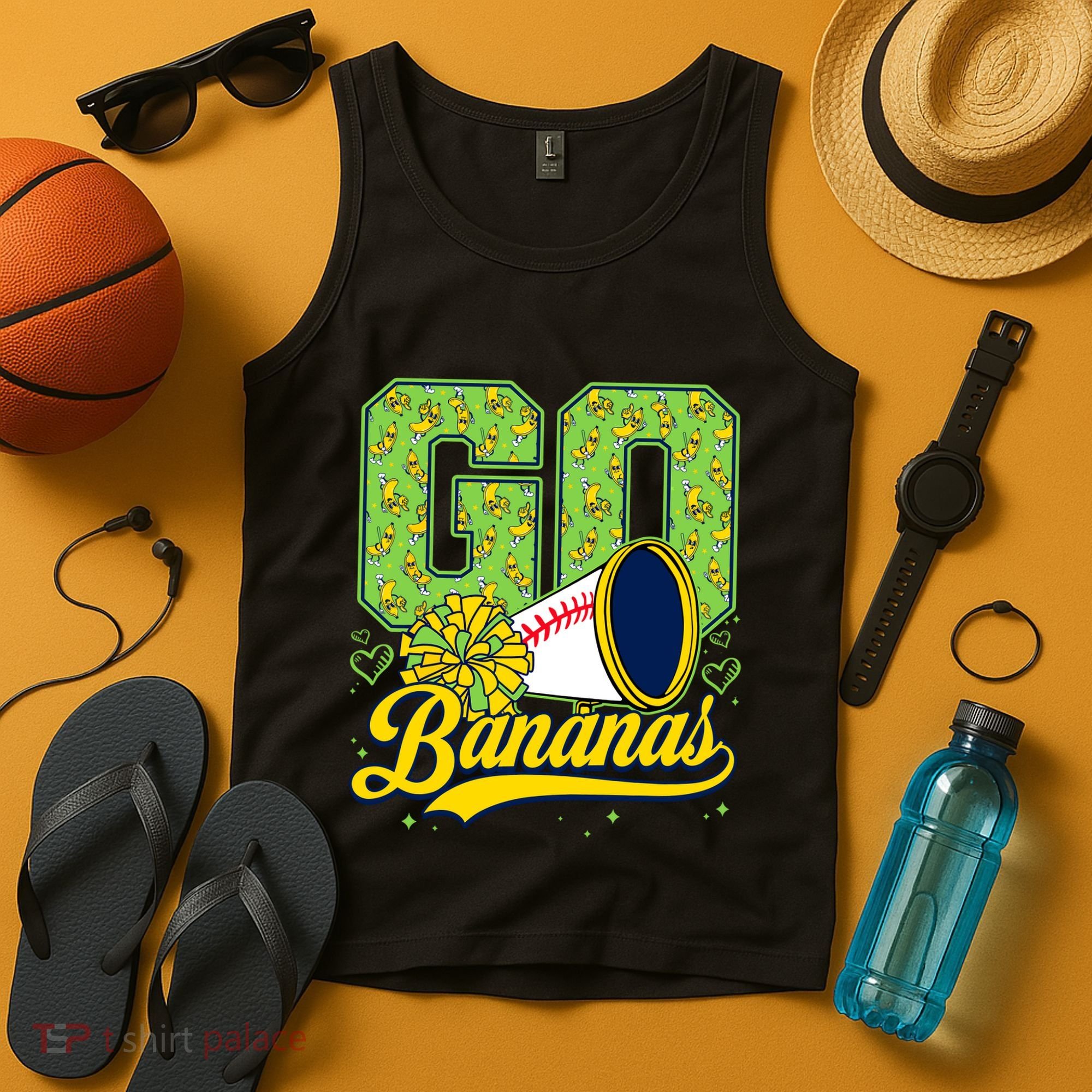 Funny LetS Go Bananas Graphic Tank Top