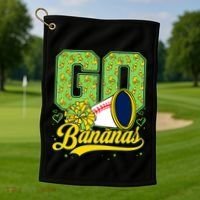 Funny LetS Go Bananas Graphic Golf Towel thumb 1