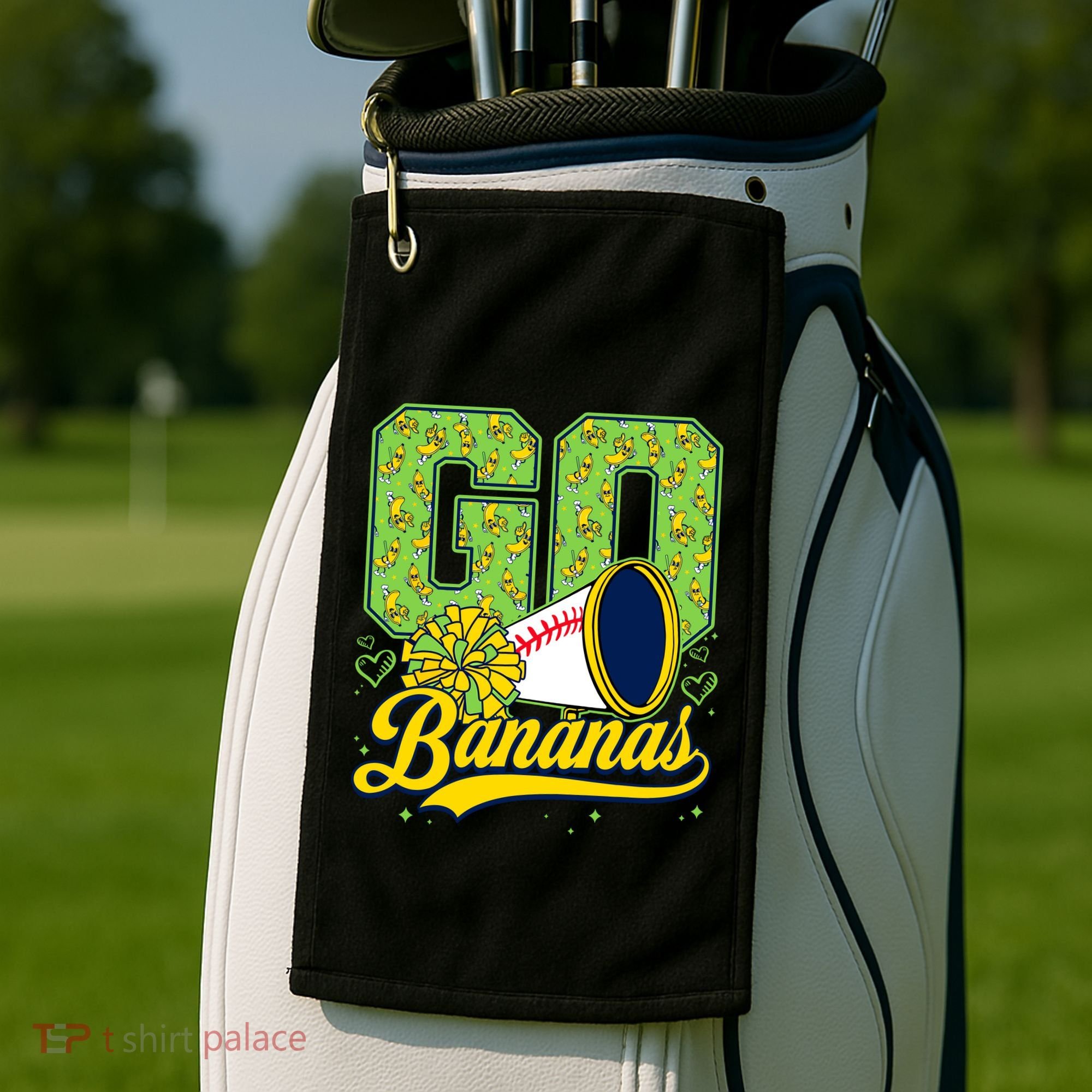 Funny LetS Go Bananas Graphic Golf Towel