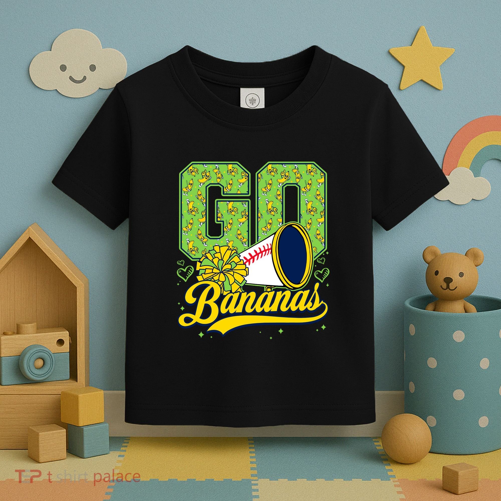 Funny LetS Go Bananas Graphic Toddler T-Shirt