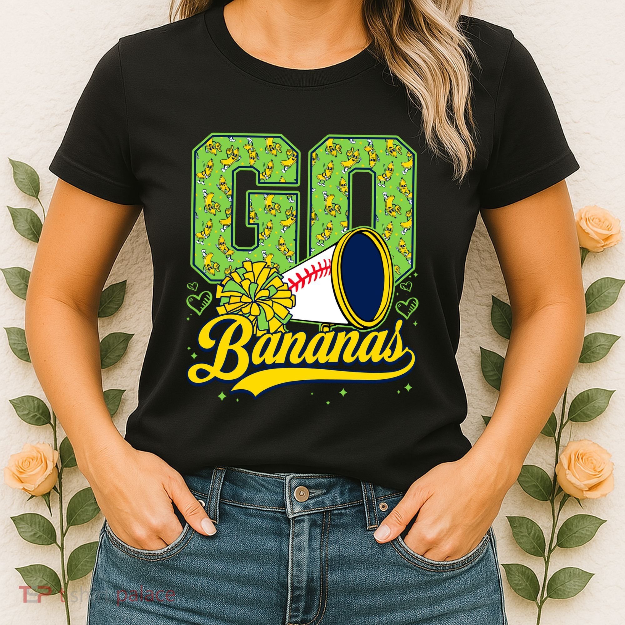 Funny LetS Go Bananas Graphic Women's T-Shirt
