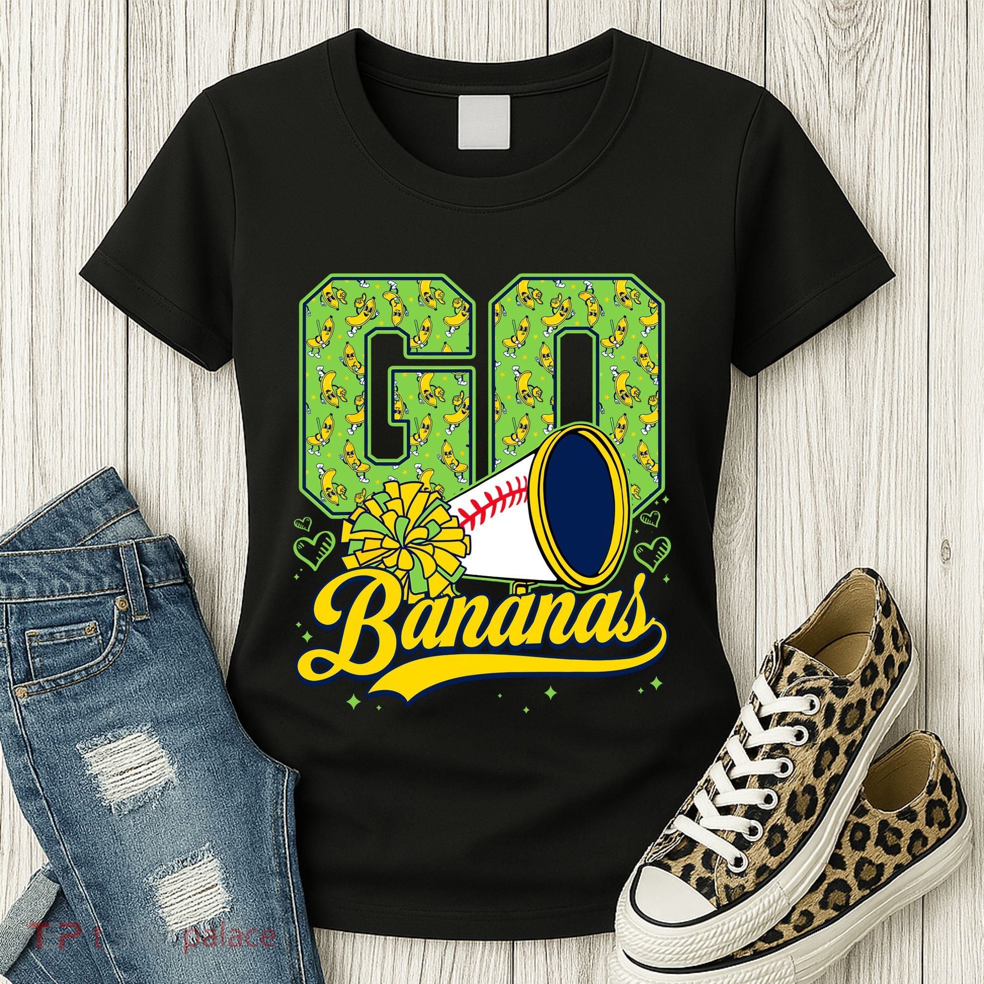 Funny LetS Go Bananas Graphic Women's T-Shirt