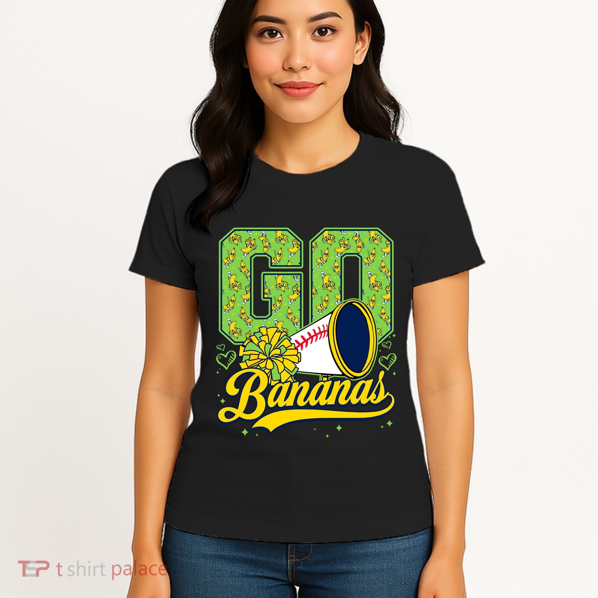 Funny LetS Go Bananas Graphic Women's T-Shirt