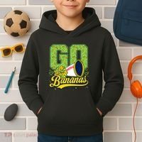Funny LetS Go Bananas Graphic Kids Hoodie thumb 2