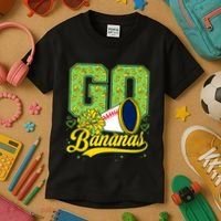 Funny LetS Go Bananas Graphic Kids T-Shirt thumb 3