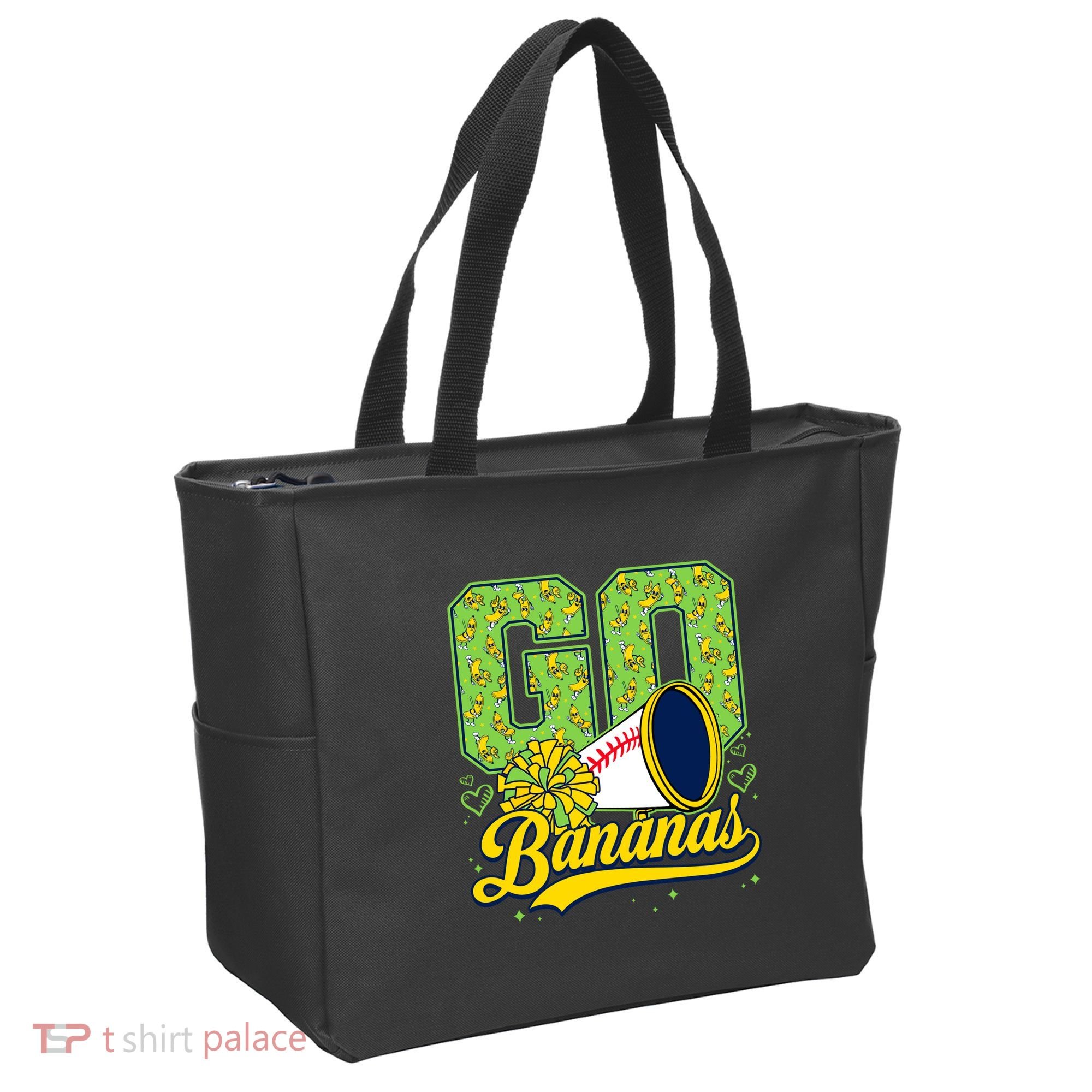 Funny LetS Go Bananas Graphic Tote Bag
