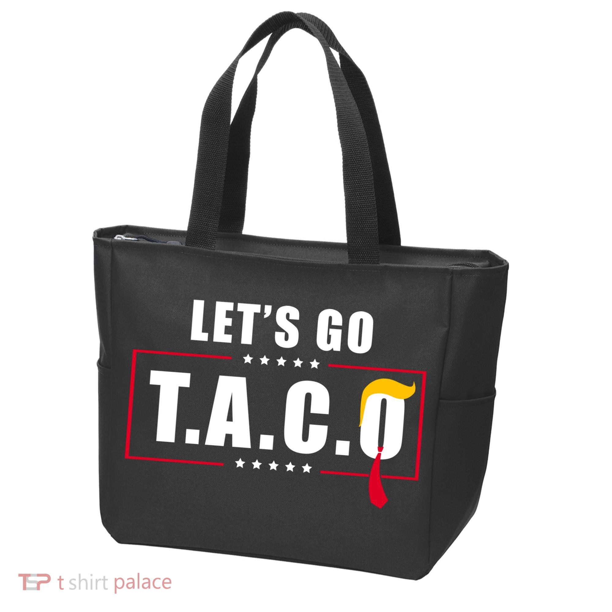 Funny Let's Go Taco Trump Tote Bag