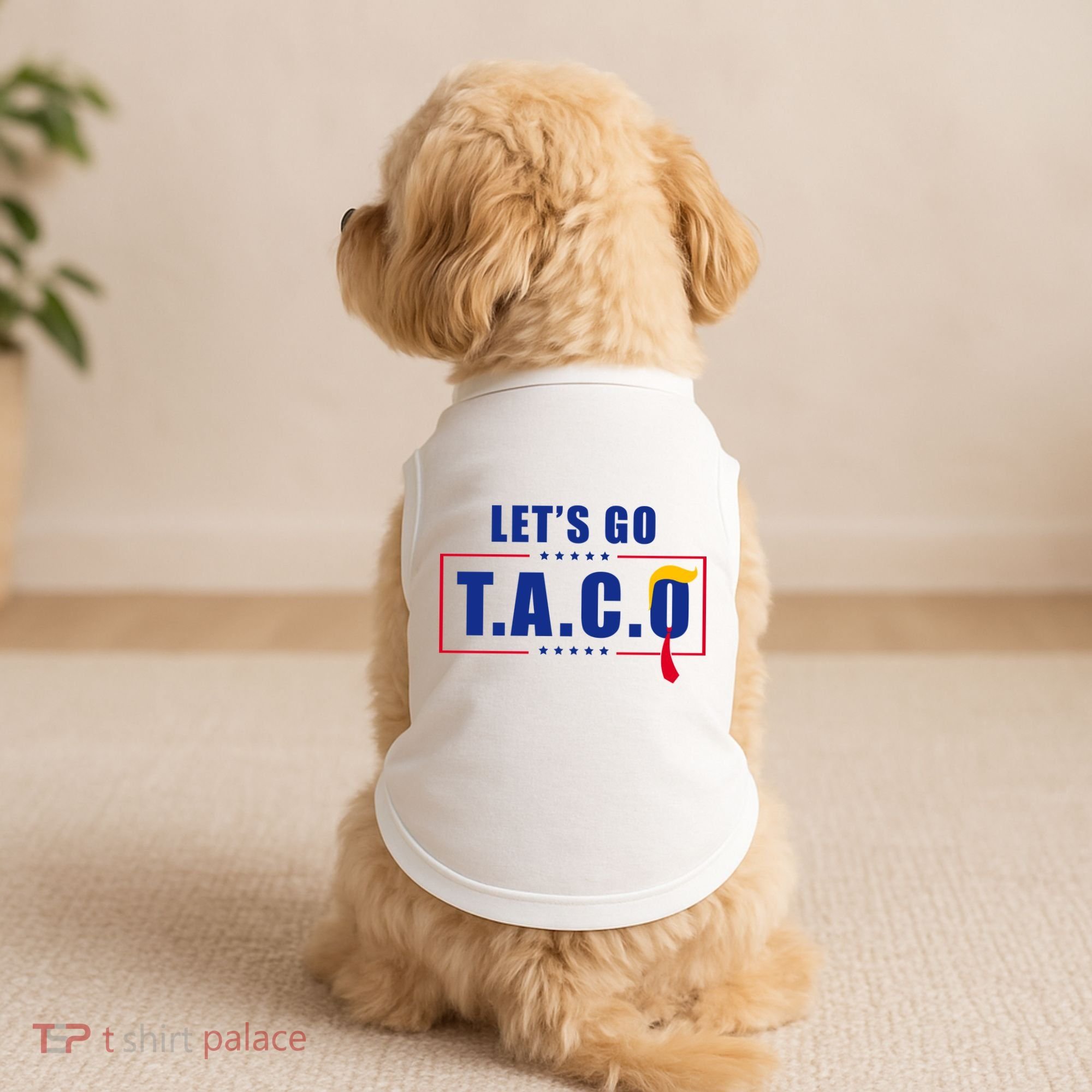 Funny Let's Go Taco Trump Doggie Tank