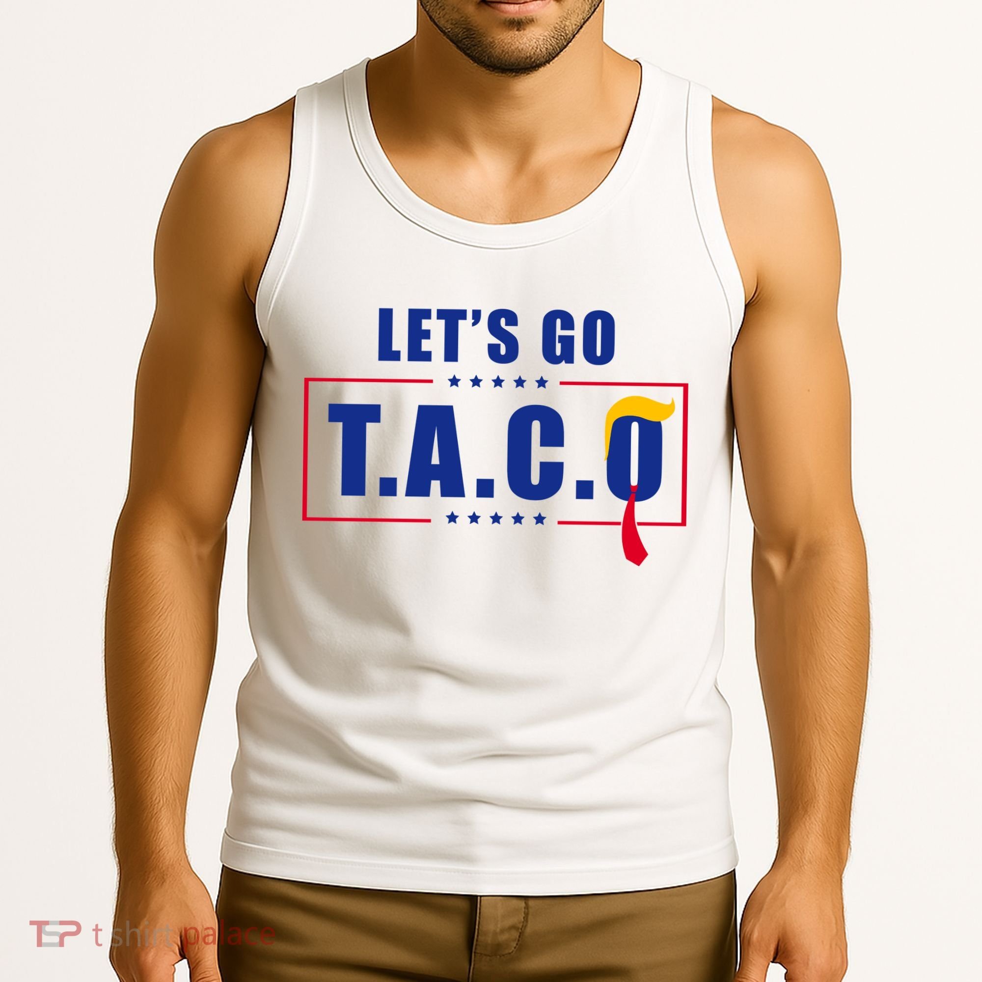 Funny Let's Go Taco Trump Tank Top