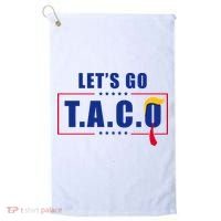Funny Let's Go Taco Trump Golf Towel thumb 0