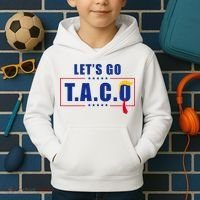 Funny Let's Go Taco Trump Kids Hoodie thumb 2