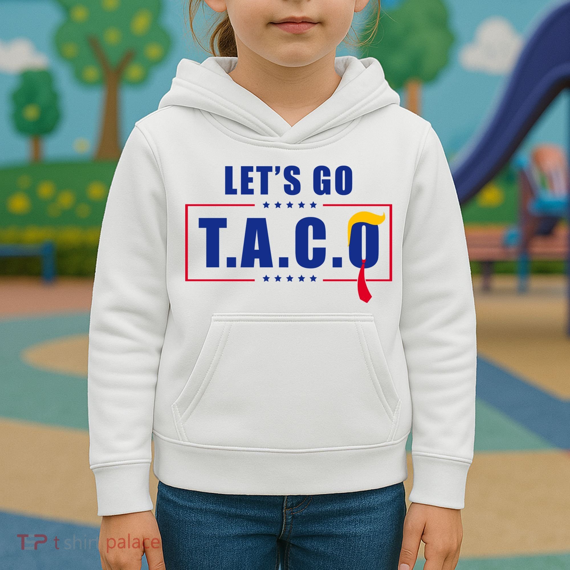 Funny Let's Go Taco Trump Kids Hoodie