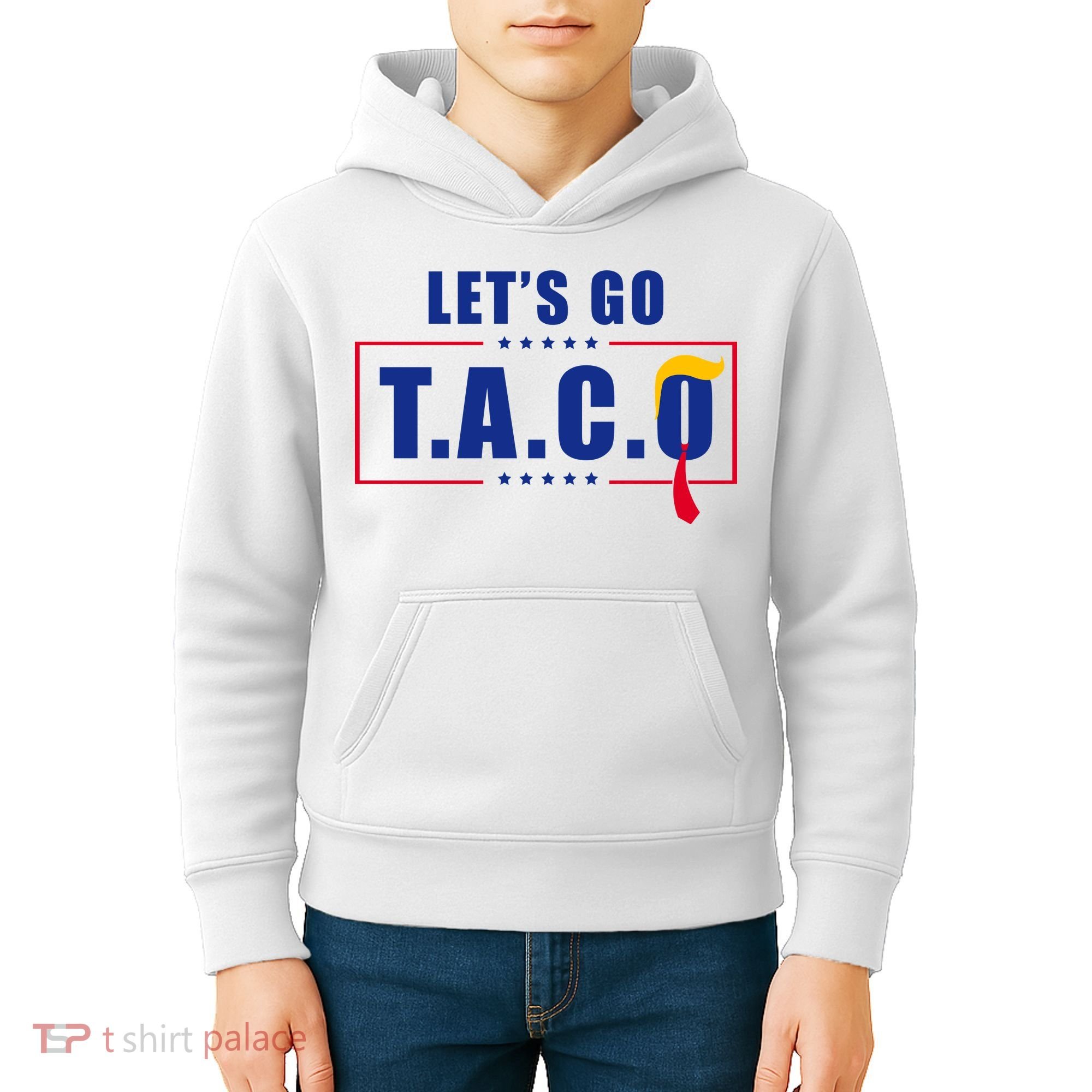 Funny Let's Go Taco Trump Kids Hoodie