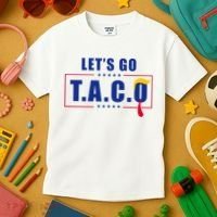 Funny Let's Go Taco Trump Kids T-Shirt thumb 3