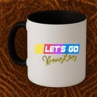 FJB Let's Go Brandon Anti Biden Chant Racing Logo Coffee Mug thumb 2
