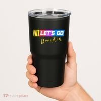 FJB Let's Go Brandon Anti Biden Chant Racing Logo Tumbler thumb 2