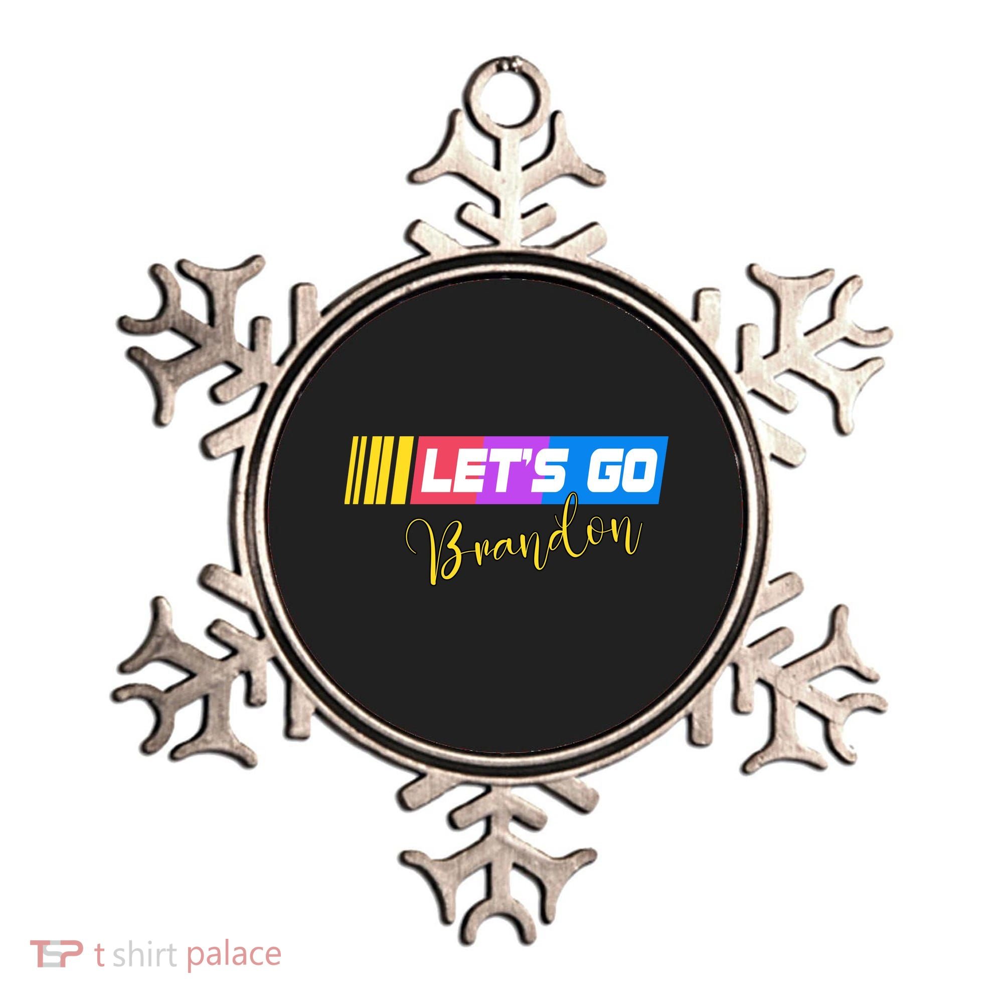 FJB Let's Go Brandon Anti Biden Chant Racing Logo Ornament